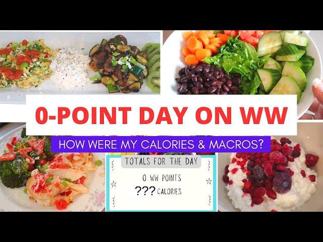 CHALLENGE!! 0-POINT MEALS / FULL DAY OF EATING ON WW | How low were my calories & macros?