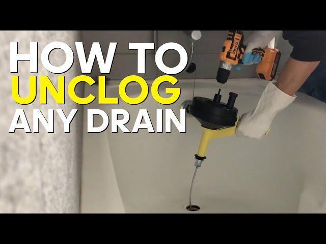 How To Use A Snake Drain - Unclog any drain in under 5 mins