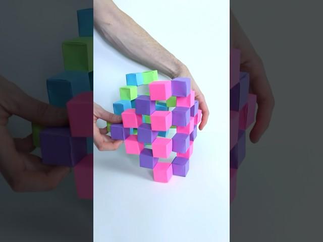 Origami Moving Cubes but More Complex (Jo Nakashima) #shorts