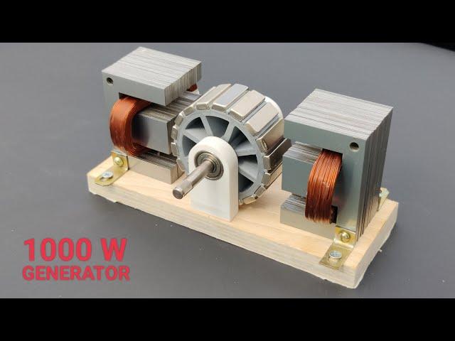 I Make 1000W Electric Generator with Microwave Transformer