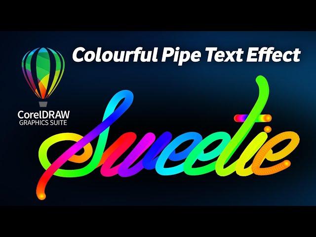 How to Create Pipe Colourful Text Effect / Corel Draw Tutorials / Best Corel Draw Tips with Omades