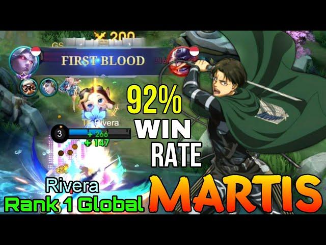92% Win Rate Martis 10,000+ MMR - Top 1 Global Martis by Rivera - Mobile Legends