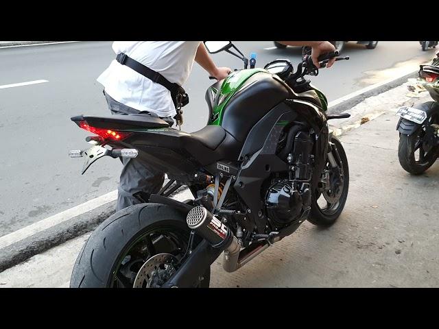 Kawasaki Z1000 2020 with SC Project real carbon 61mm screen type sound check