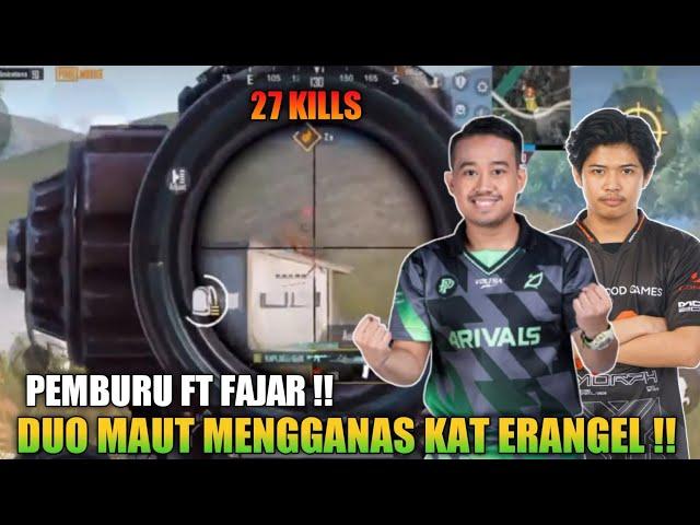 27 Kills !! Pemburu Ft Fajar Gameplay Duo Maut Dingoz Membantai Enemy Kat Erangel | Pubg Mobile