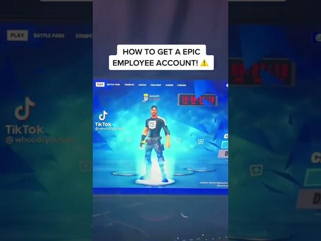 How to get a epic employee account on Fortnite