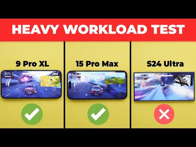 Pixel 9 Pro XL vs iPhone 15 Pro Max vs S24 Ultra - Heavy Workload Test