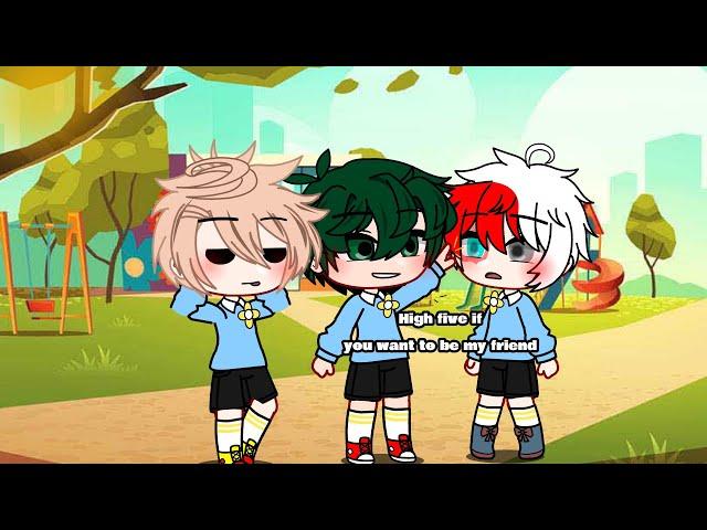 | High five if you want to be my friend | Kid Izuku,Bakugou and Shoto | No Ship |