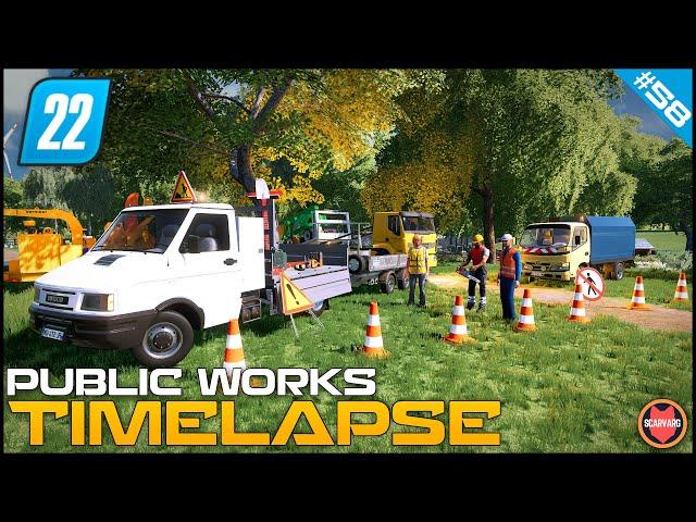  Cutting Trees & Turning Them Into Wood Chips For A Great Profit ⭐ FS22 City Public Works Timelapse