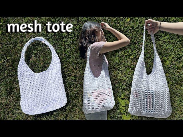 Crochet Mesh Tote Bag Tutorial