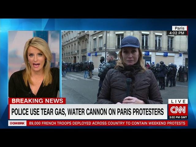 Breaking news: Paris riots as police use tear gas and water cannons