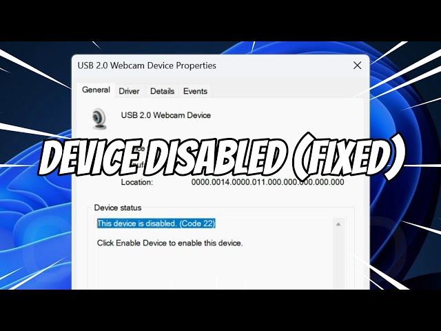 How to Fix This Device is Disabled Code 22 in Device Manager