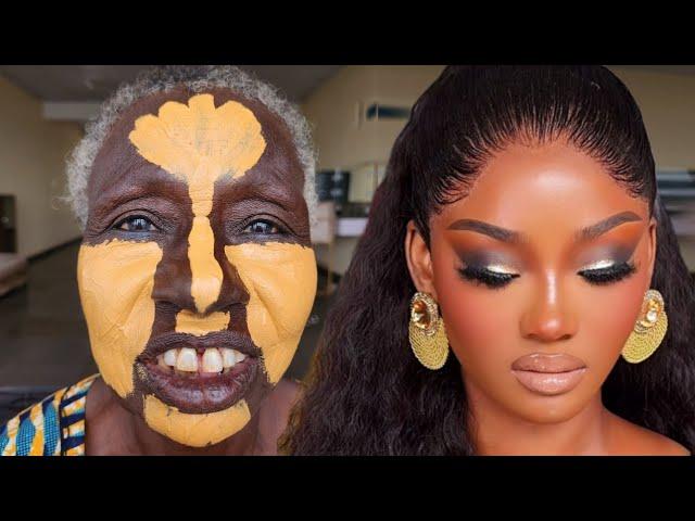 SHE GOT MARRIED AT 55  BRIDAL GELE & MAKEUP TRANSFORMATION ️