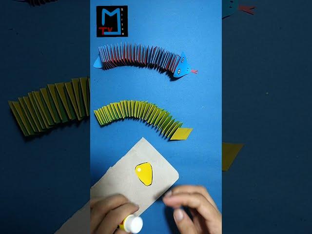 Easy paper snake# #SHORTS# #MARYUM TV# #art and craft# #easy paper craft# #paper origami# #