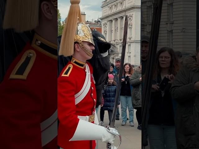 HORSE MAKES ROYAL GUARD SMILE | Horse Guards, Royal guard, Kings Guard, Horse, London, 2024