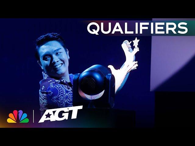 Shadow Ace reveals the MAGIC behind his act! | Qualifiers | AGT 2023