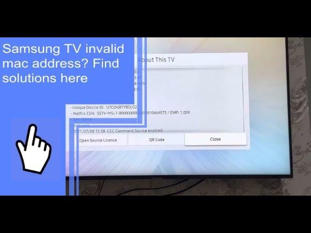 Samsung TV invalid mac address? Find solutions here