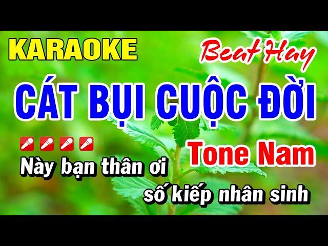 Karaoke Cát Bụi Cuộc Đời Tone Nam (Beat Hay) Nhạc Sống | Hoài Phong Organ