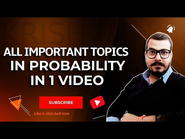 All Important Topics In Probability For Data Science In 1 Video