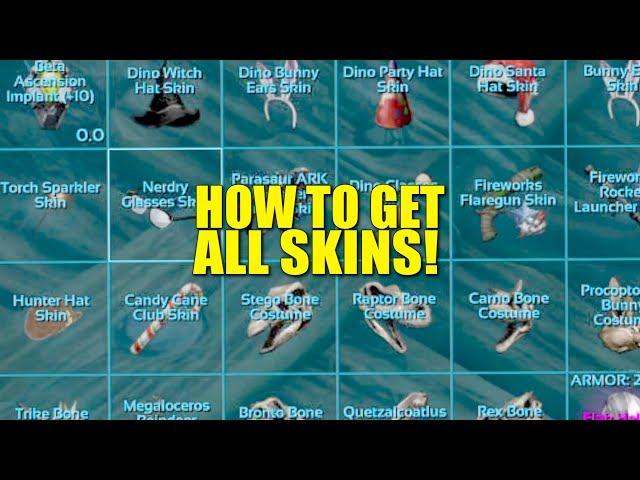 How To Get All Ark Skins Patch 258! (How Not To Be A Noob) - Ark:Survival Evolved