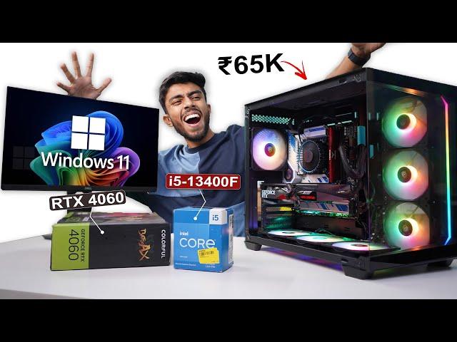 65,000-/RS BEST PC Build  With RTX 4060 GPU! Best For Gaming & Editing At Max Settings 