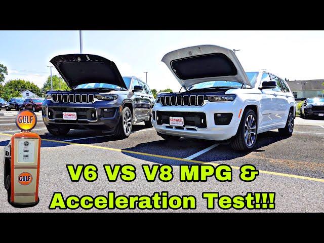 All New Jeep Grand Cherokee L WL75 V8 HEMI VS V6 Review || Which Has The Best MPG And Acceleration?