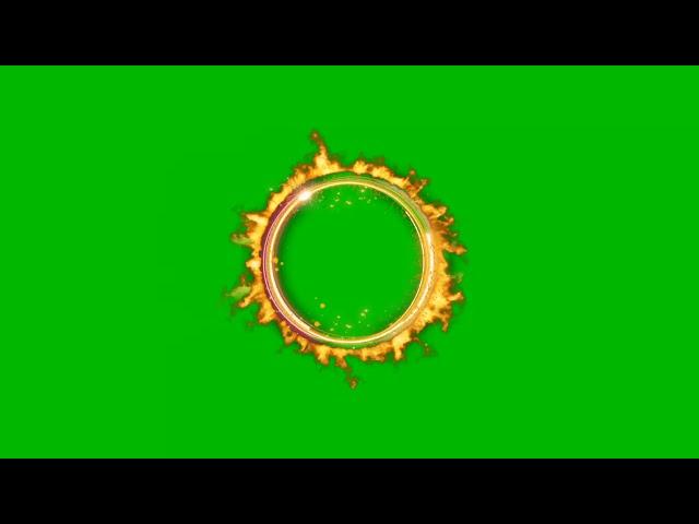 4K Burning Circle Green Screen | Round Shape Loop Circle | Glow light | Neon Light | Animated Video