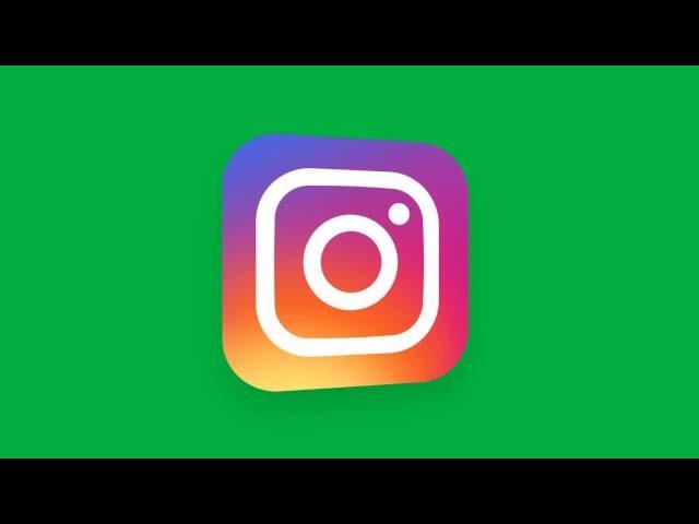 instagram Logo animation chroma key green screen