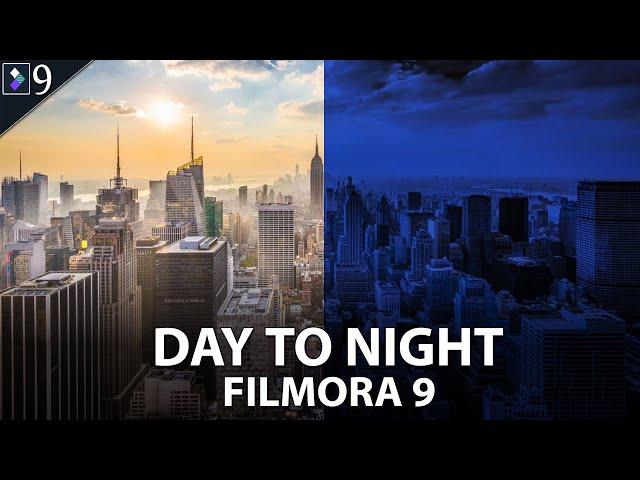 FILMORA 9 | HOW TO | CONVERT DAY TO NIGHT | DAY TO NIGHT CONVERSION EFFECT TUTORIAL [HINDI]