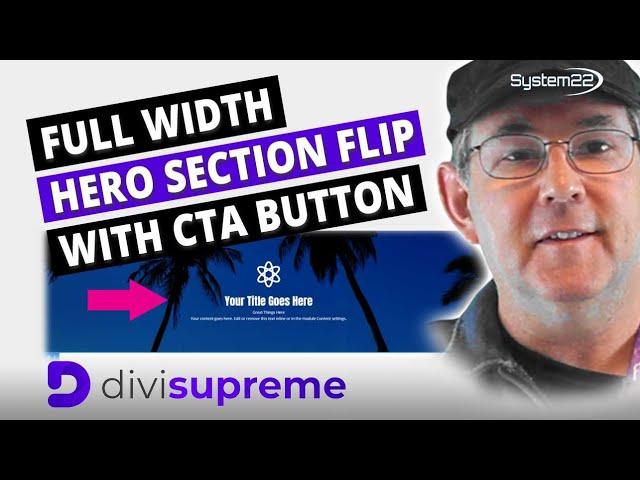 Divi Theme Full Width Hero Section Flip With CTA Button 