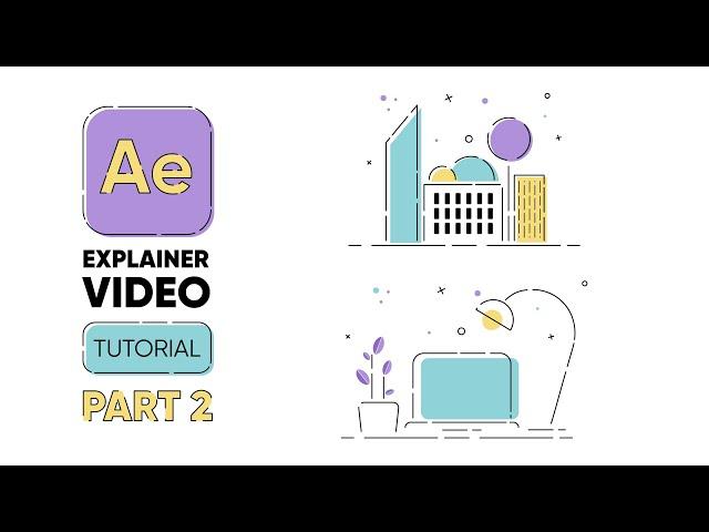 How to create a transition between scenes / typical explainer video (After Effects tutorial)