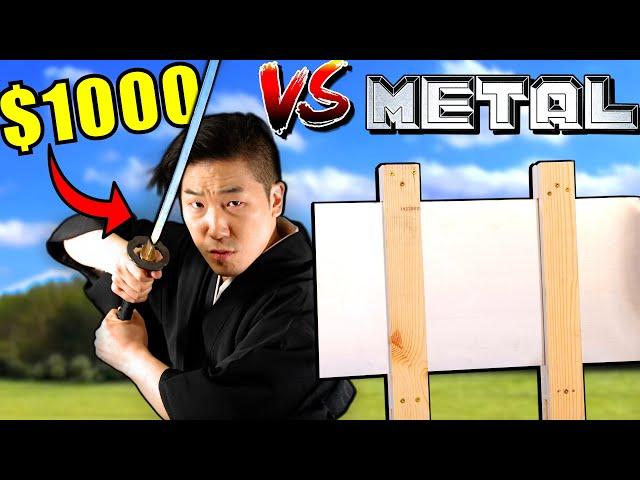 $1000 Katana VS Metal! - Anime Cutting Challenge