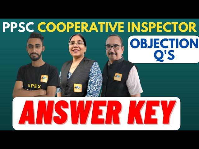 PPSC Cooperative Inspector Answer Key | PPSC Cooperative Inspector Cut Off 2022