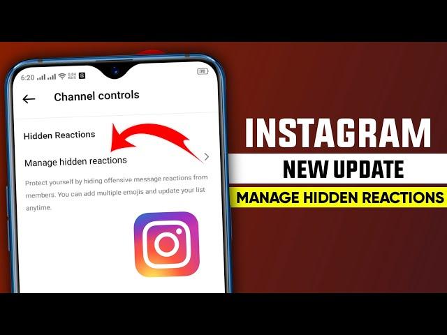 Instagram new update || Instagram manage hidden reactions || Broadcast channel hidden reactions