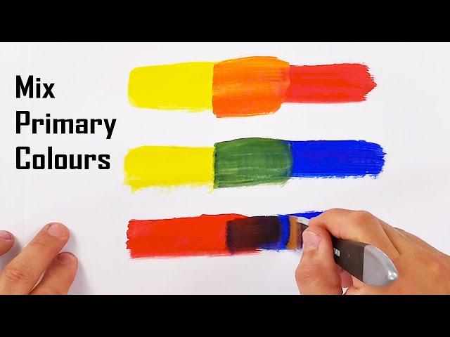 Mixing Primary Colours To Make Secondary Colours And Complementary Colors