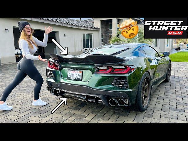 C8 Daily Gets StreetHunter Carbon Fiber Duckbill + Rear Diffuser!