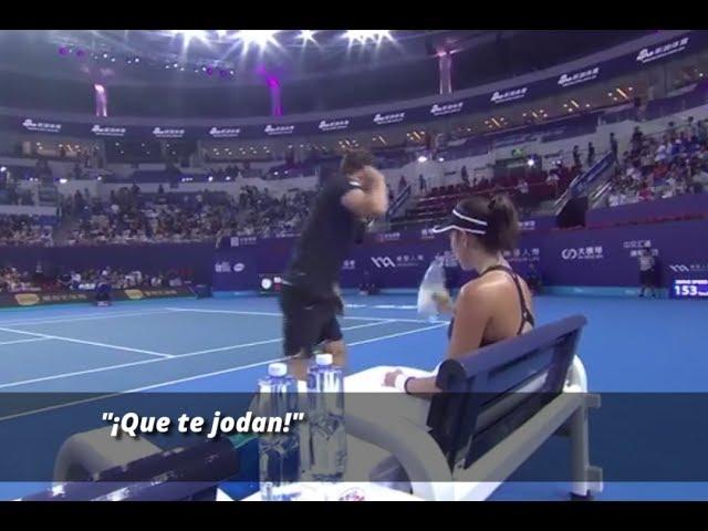 El entrenador a Garbiñe Muguruza: ¡Que te jodan!