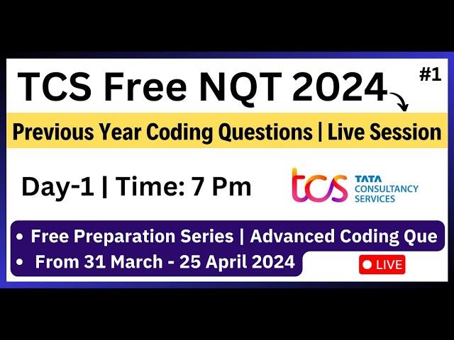 TCS Coding Questions | Day-1 | TCS NQT 2024 Preparation | Free Preparation |Previous Year Questions