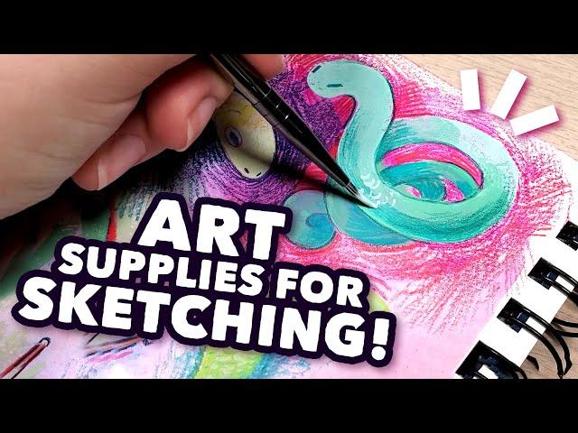 my top 5 art supplies for sketching & mix-media!