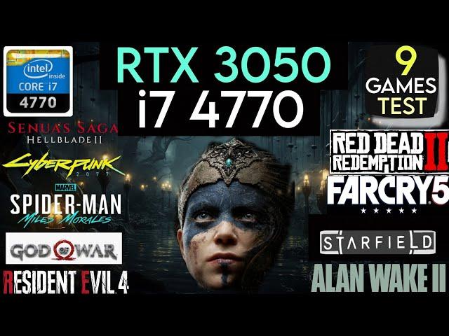 RTX 3050 + I7 4770 & 16GB Ram | Test In 9 Games !