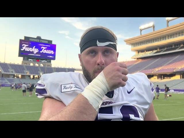 TCU OL Alan Ali speaks with media