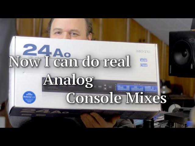 Unboxing and Set Up of MOTU 24ao for Hybrid Analog Console Summed Mixing