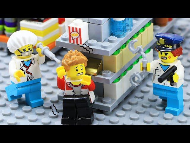 Лего Городская вирусная инфекция | Паника покупая туалетную бумагу | Lego Russian