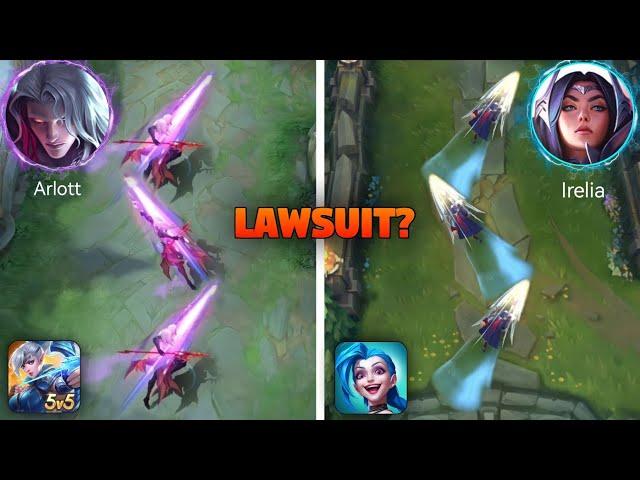 New hero Arlott is a copy of Irelia from League of Legends?