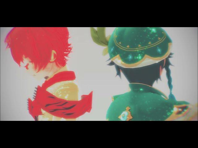 【Genshin x Vocaloid MMD】Kali Uchis - Telepatia - Venti and Fukase【1080p60】