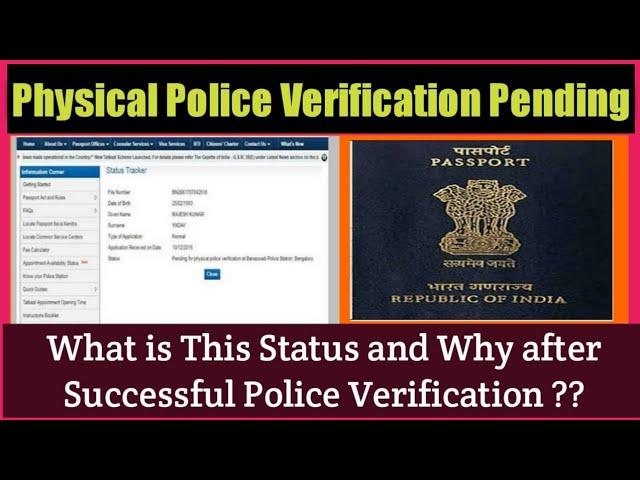 Passport Physical Police Verification Pending Status Meaning ? How to track passport after Dispatch