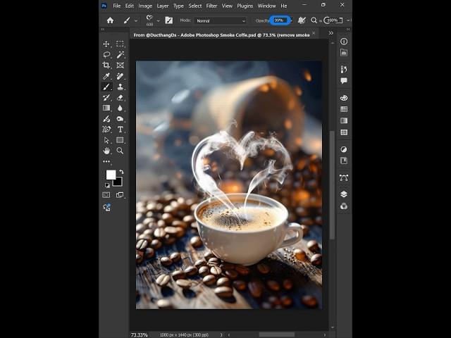 Adobe Photoshop 2024 Tricks - How to create Smoke Brush Coffe #ducthangds #photoshoptoturial