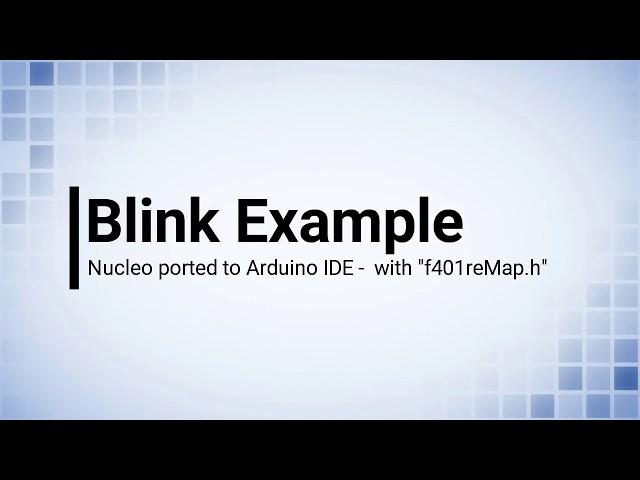 Nucleo Mapped to Arduino IDE