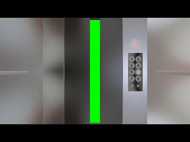 Open Door Elevator Animation | Intro Outro Green Screen