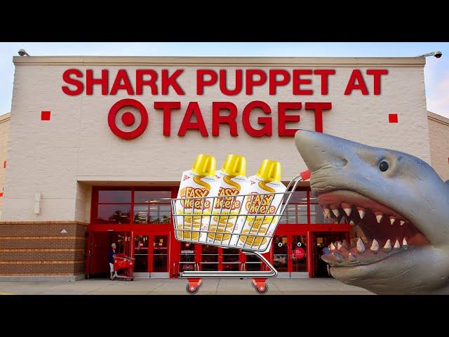 SHARK PUPPET GOES TO TARGET!!!!!