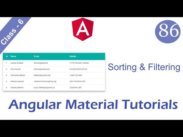 Angular material table sorting and filtering|How to filter table| angular material tutorials#angular